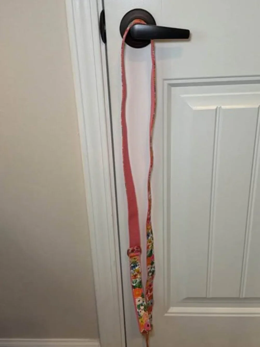 Floral Dog Leash with Rose Gold Hardware 58 inches